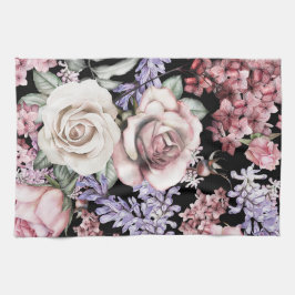 Aesthetische florale anoranje theedoek