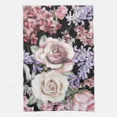 Aesthetische florale anoranje theedoek (Verticaal)