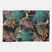 Aesthetische florale anoranje theedoek (Horizontaal)