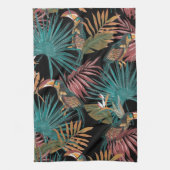 Aesthetische florale anoranje theedoek (Verticaal)