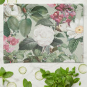 Aesthetische florale anoranje theedoek (Gevouwen)