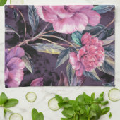 Aesthetische florale anoranje theedoek (Gevouwen)