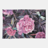 Aesthetische florale anoranje theedoek (Horizontaal)