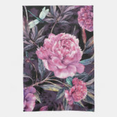 Aesthetische florale anoranje theedoek (Verticaal)