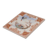 Aesthetische Franse transferware met Deense Repro Tegeltje (Zijkant)