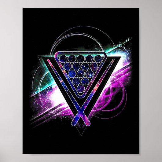 Aesthetische galaxy Billiards Poster (Voorkant)