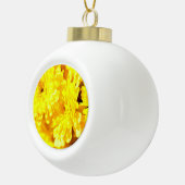 Aesthetische gele makreelbloem keramische bal ornament (Rechts)