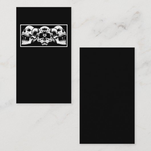 Aesthetische Gothic Skeleton Aries Horns Visitekaartje (Voorkant / Achterkant)