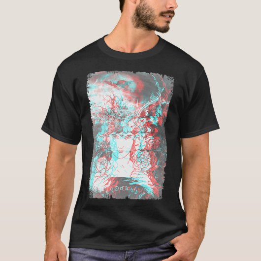 Aesthetische Gothic Vaporwave Glitch Satanisme Don T-shirt (Voorkant)