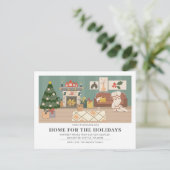 Aesthetische Holiday Home Weve Moved Holiday Kaart (Staand voorkant)