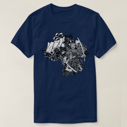 Aesthetische Japanse Samurai Warrior T-shirt (Design voorkant)