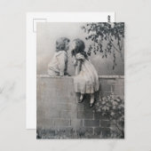 Aesthetische jonge Romance  zwart-wit Briefkaart (Voorkant / Achterkant)