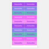 Aesthetische kleurenpaletnaamlabels met dampgolf labels (Vel)