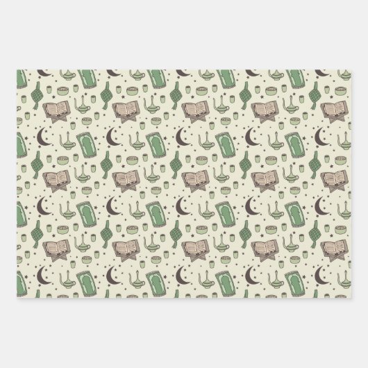 Aesthetische kleurrijke moslim Ramadan en Eid Inpakpapier Vel (Voorkant 2)