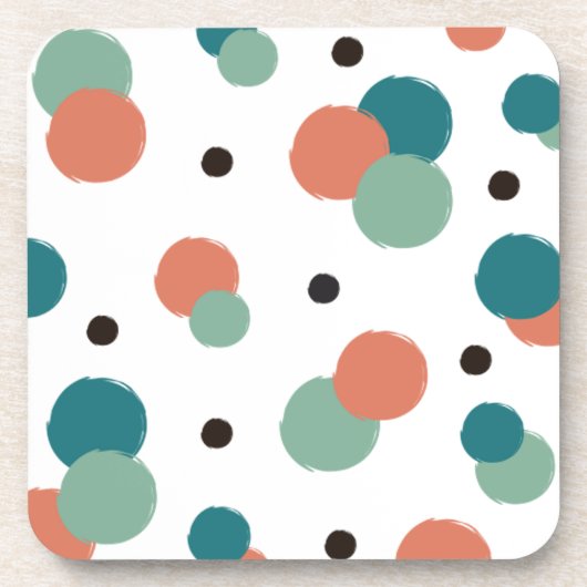 Aesthetische kleurrijke Stippen Bier Onderzetter (Voorkant)