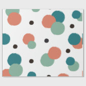 Aesthetische kleurrijke Stippen Cadeaupapier (Vlak)