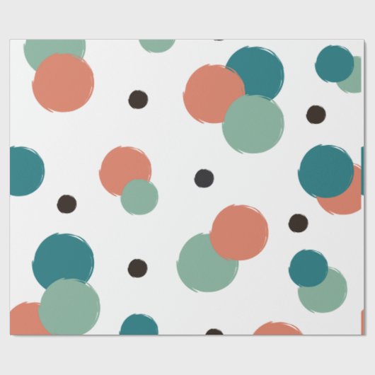 Aesthetische kleurrijke Stippen Cadeaupapier (Vlak)