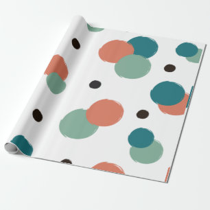 Aesthetische kleurrijke Stippen Cadeaupapier