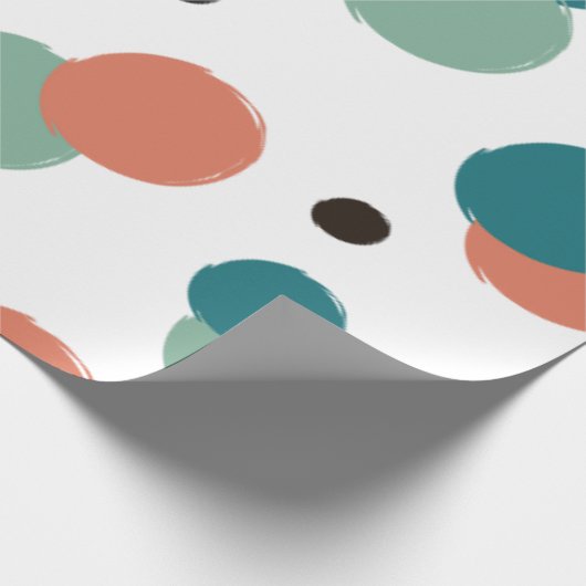 Aesthetische kleurrijke Stippen Cadeaupapier (Hoek)
