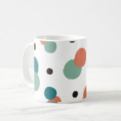 Aesthetische kleurrijke Stippen Koffiemok (Voorkant links)