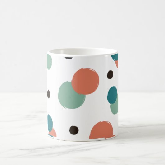 Aesthetische kleurrijke Stippen Koffiemok (Center)