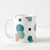 Aesthetische kleurrijke Stippen Koffiemok (Links)
