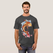 Aesthetische Koi Fish Goldfish T-shirt (Voorkant volledig)