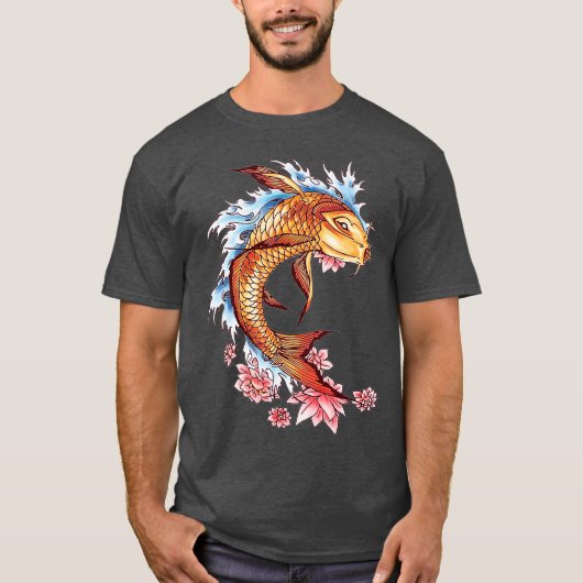 Aesthetische Koi Fish Goldfish T-shirt (Voorkant)