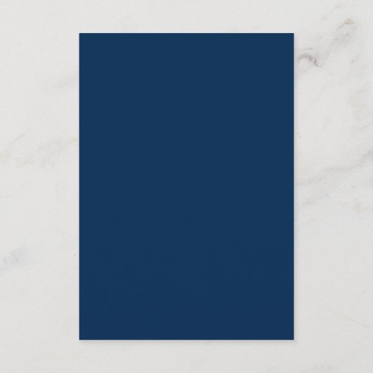 Aesthetische marineblauw, weddenschap met RSVP, re Informatiekaartje (Achterkant)