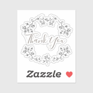 Aesthetische minimalistische florale VinylSticker Sticker