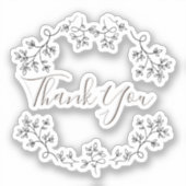 Aesthetische minimalistische florale VinylSticker Sticker (Voorkant)