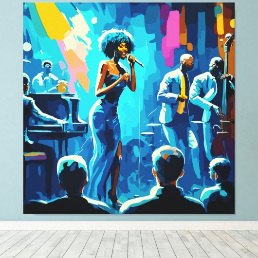 Aesthetische muziek kunst aan de muur canvas afdruk (Insitu (Houten vloer))