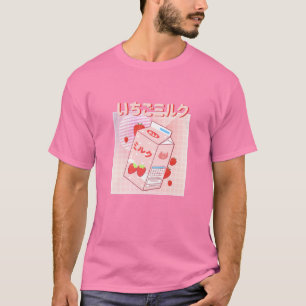 Aesthetische otaku Japanse aardbeienmelk Ca T-shirt