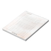 Aesthetische persoonlijke naam wegwerplaptop notitieblok (Linkerzijde)