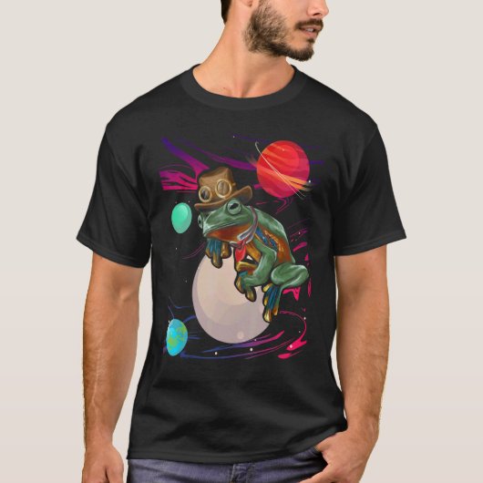 Aesthetische psychedelische kikker met trippy gala t-shirt (Voorkant)