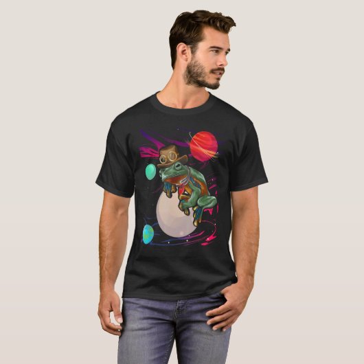 Aesthetische psychedelische kikker met trippy gala t-shirt (Voorkant volledig)