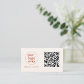 Aesthetische QR-code Kleine Visitekaartjes (Staand voorkant)