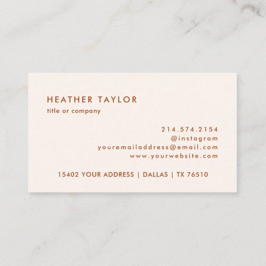 Aesthetische QR-code Kleine Visitekaartjes (Achterkant)