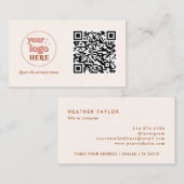 Aesthetische QR-code Kleine Visitekaartjes (Voorkant / Achterkant)