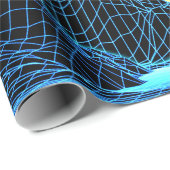 Aesthetische retro futuristisch strandontwerp 80 cadeaupapier (Rol Hoek)