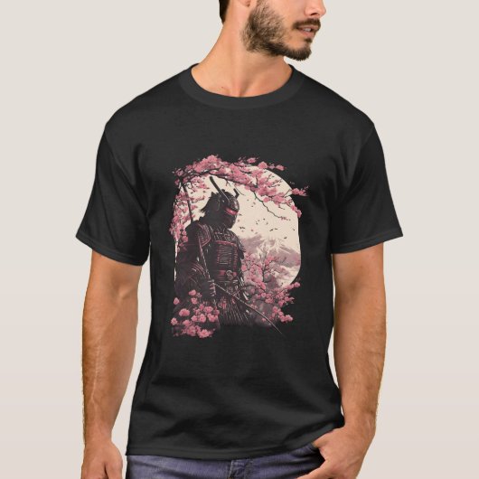 Aesthetische Samurai Japanse Kunst Samurai Ret T-shirt (Voorkant)