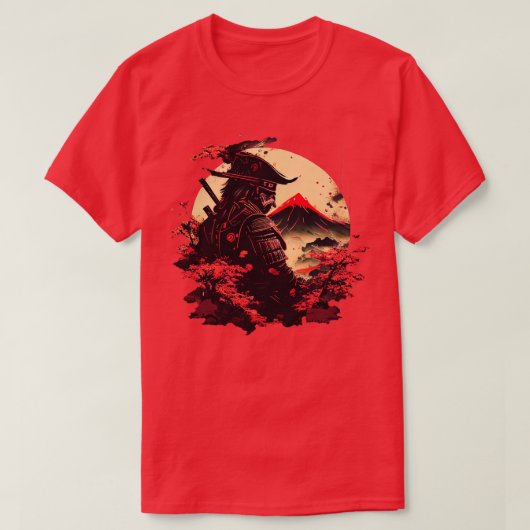 Aesthetische  Samurai Japanse Kunst Samurai Ret T-shirt (Design voorkant)