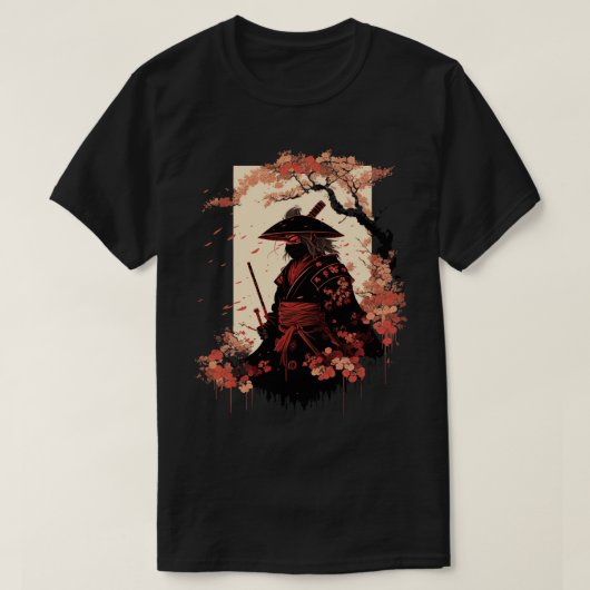 Aesthetische  Samurai Japanse Kunst Samurai Ret T-shirt (Design voorkant)