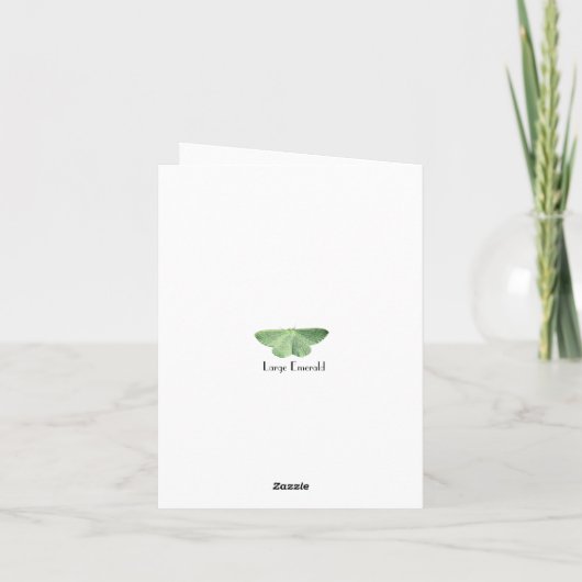 Aesthetische  stijl Grote Emerald Moth  Kaart (Achterkant)