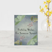 Aesthetische  stijl Grote Emerald Moth  Kaart (Gele Bloem)