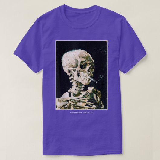 Aesthetische Van Goghss Skeleton Streetslijtage Mo T-shirt (Design voorkant)