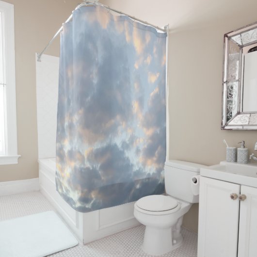 Aesthetische wolken douchekamers douchegordijn (In situ)