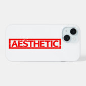 Aesthetische zegel iPhone 15 case (Achterkant horizontaal)