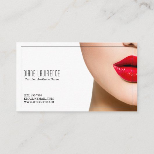 Aesthetische zuster, Doctor, Cosmetische chirurgie Visitekaartje (Achterkant)