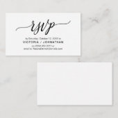 Aesthetische zwarte doopvont, partijdiner RSVP ant Informatiekaartje (Voorkant / Achterkant)